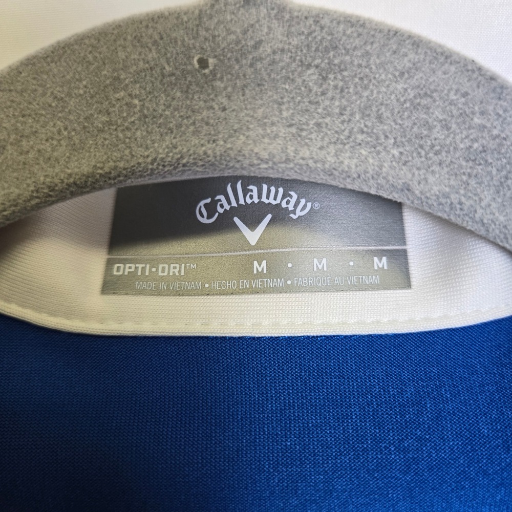 Callaway Colorblock Sleeveless Golf Polo, Opti-Dri, Blue/White, Women's Medium - Picture 4 of 8